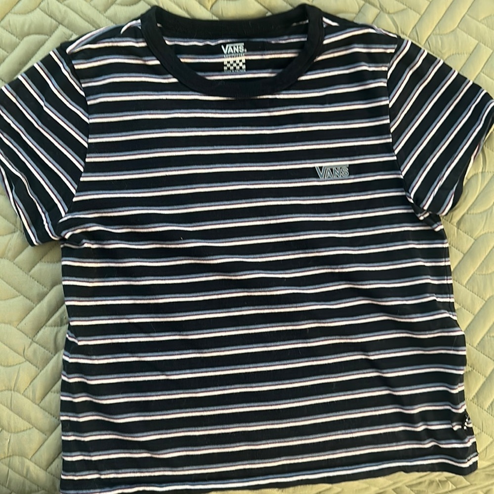 Girls Van T-shirt cropped sleeves Size medium